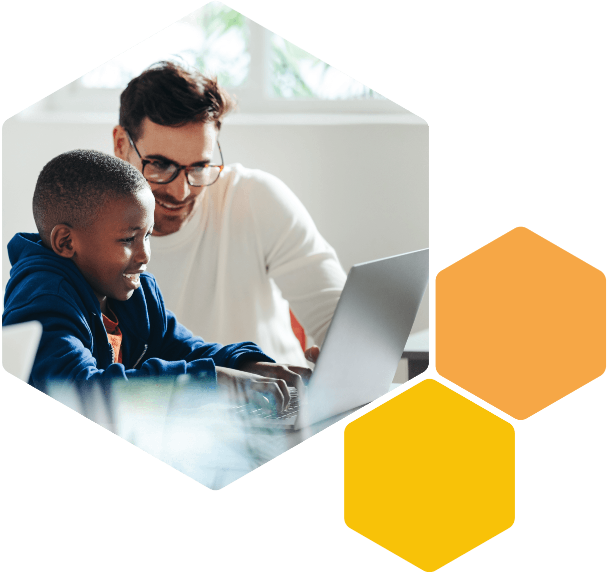 Image of a teacher working with a young person